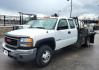 2005 White /Black GMC Sierra 3500 Ext. Cab 4WD (1GDJK39G65E) with an 8.1L V8 OHV 16V engine, Automatic transmission, located at 450 N Russell, Missoula, MT, 59801, (406) 543-6600, 46.874496, -114.017433 - Photo#2